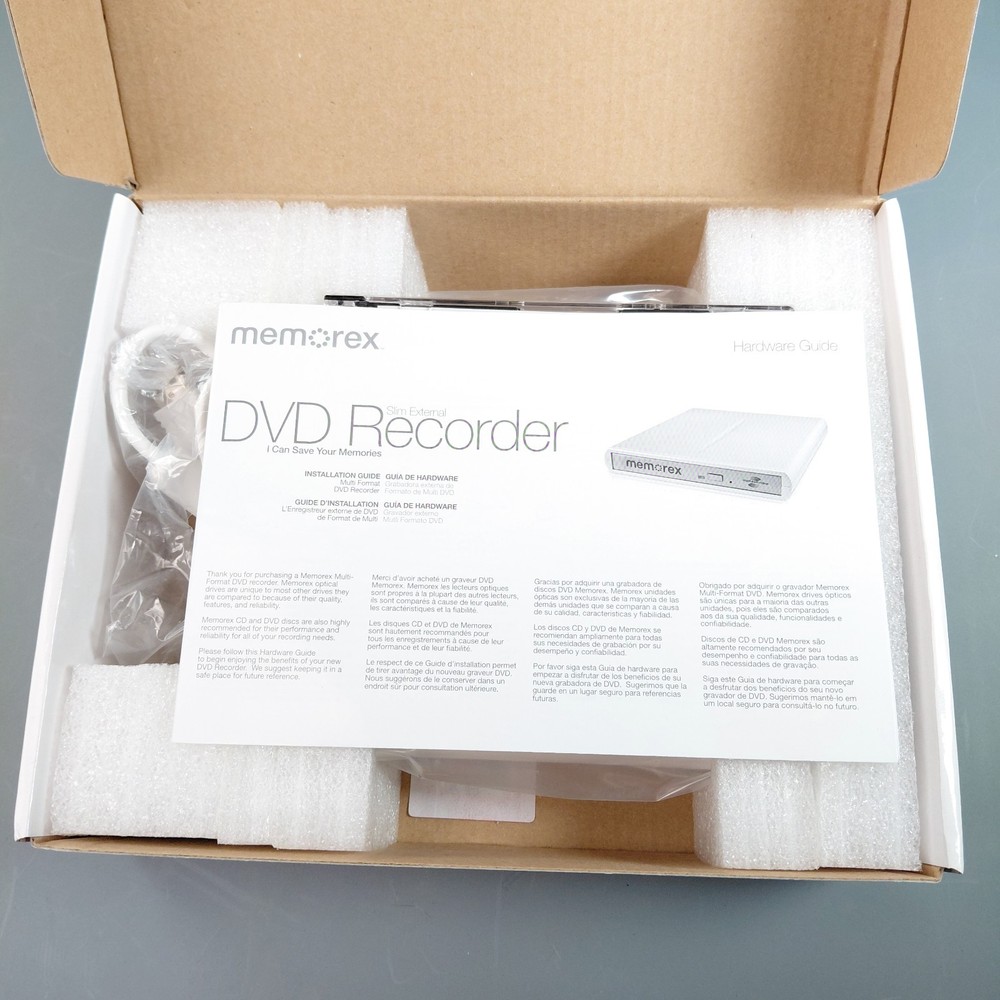 Memorex External DVD / CD Recorder Writer White.