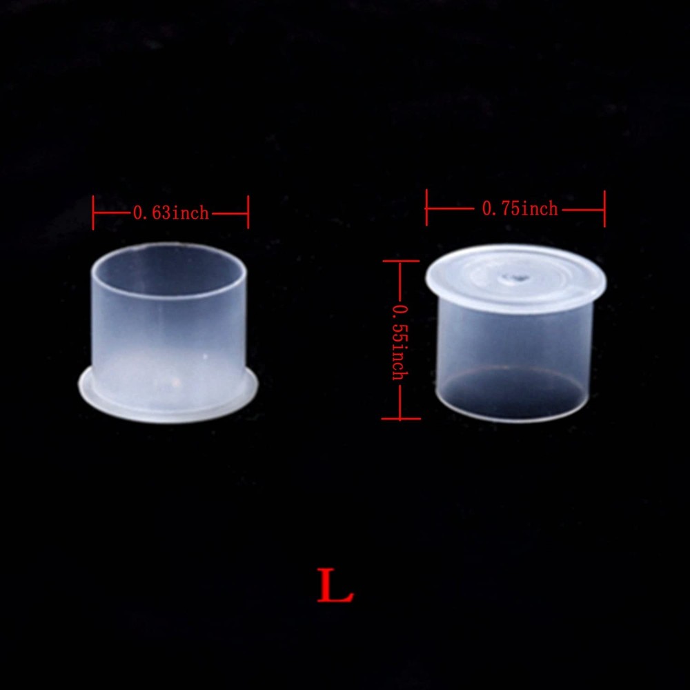 Ink Caps Large,1000pcs White Plastic Disposable Microblading Makeup Ink Cups ...