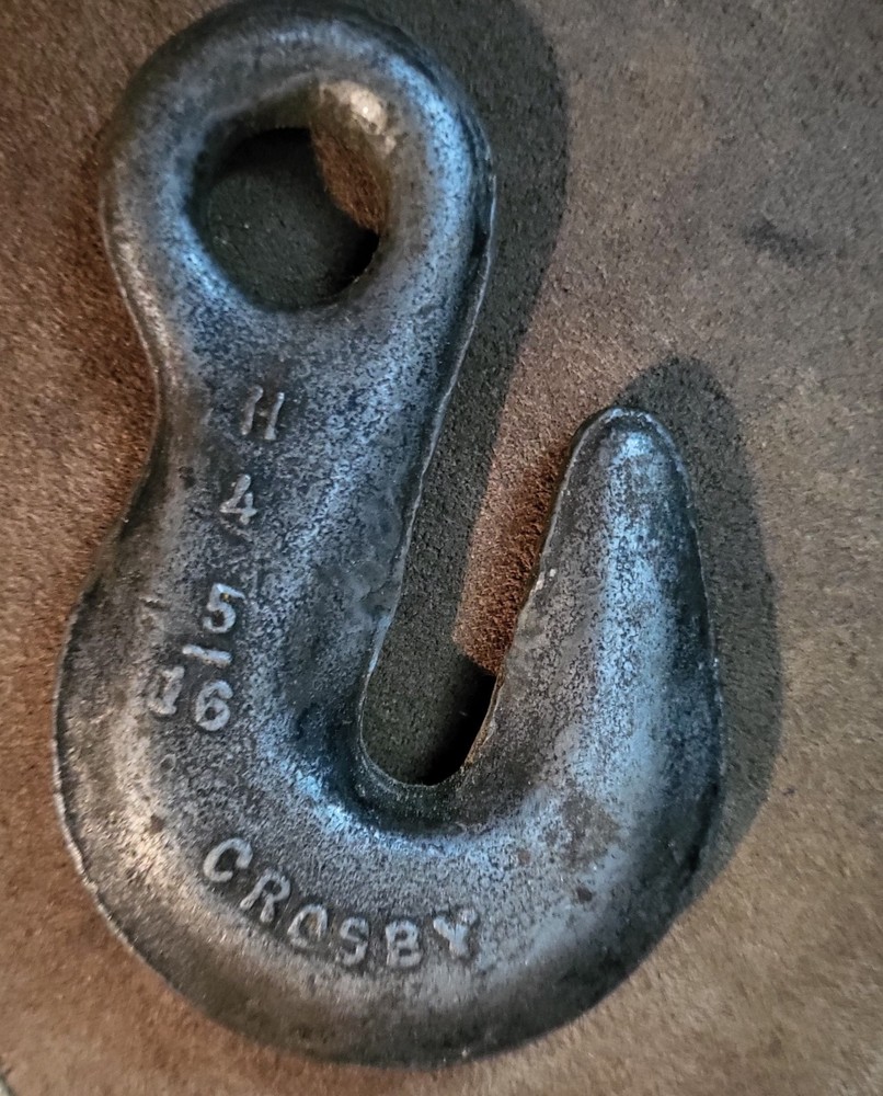Vintage 5/16" CROSBY Grab Hook Rustic Farm Tool