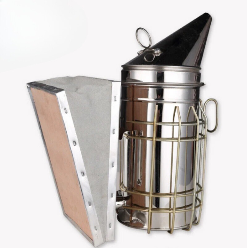 1PC Manual Bee Hive Smoker Transmitter Kit With Galvanized Sheet Beekeeping Tool