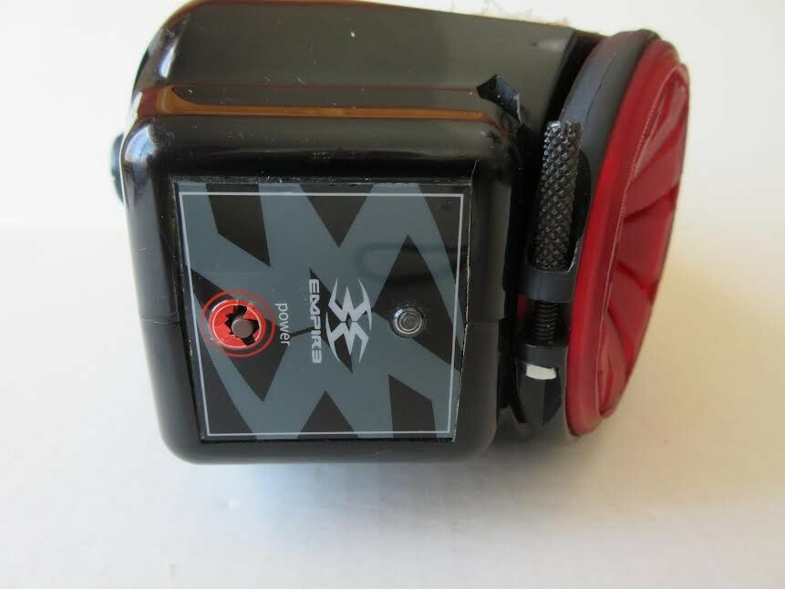Used Empire Paintball electronic loader with speed feed loader attachment