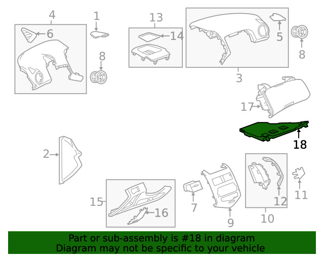 Genuine GM Compartment 95234565