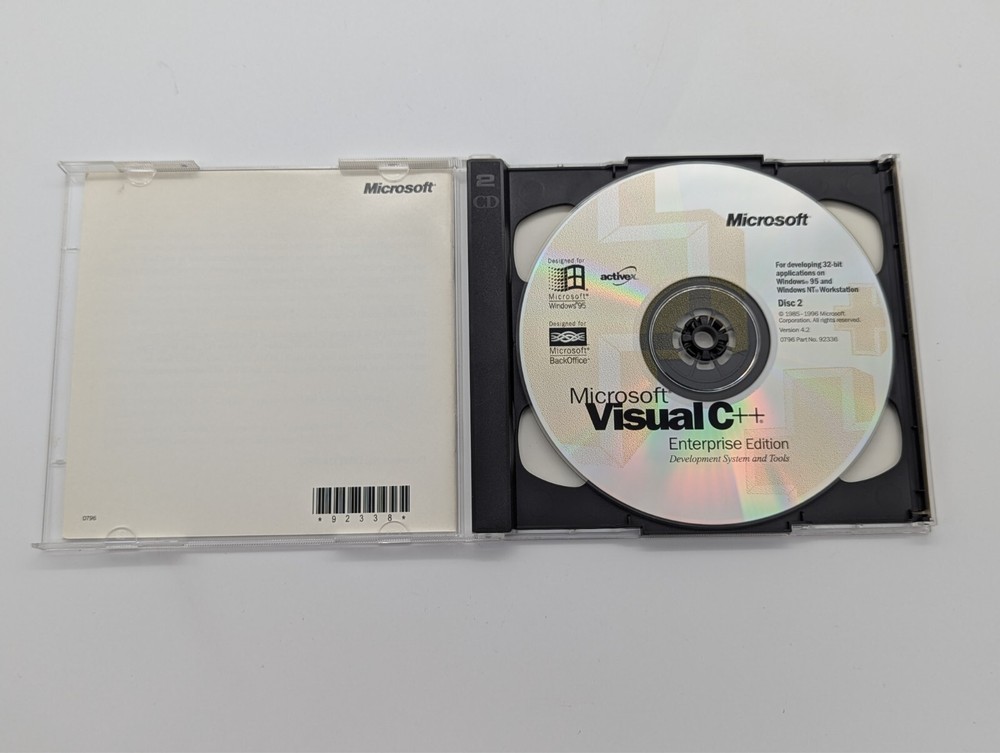 Microsoft Visual C++ 4.2 Enterprise Edition Disc 2 ONLY w/ CD Key