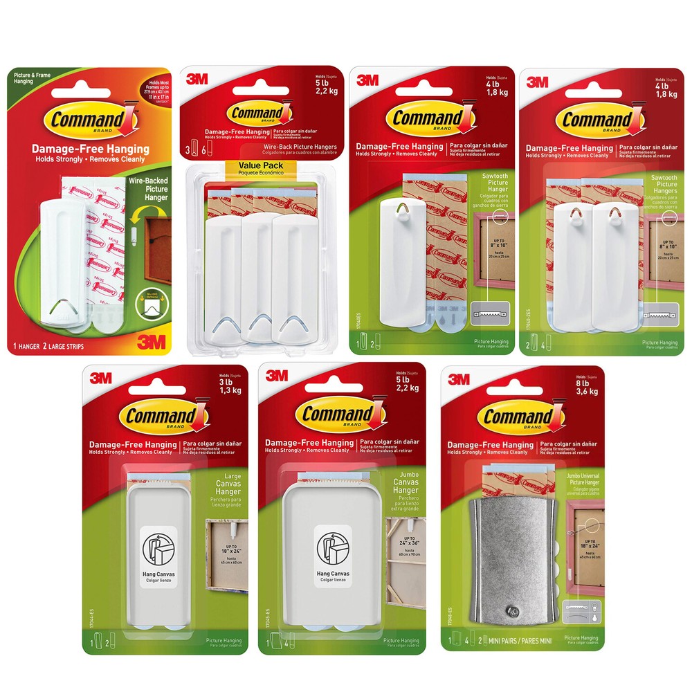 3M Command Hangers: jumbo canvas hanger (White) *1-hanger