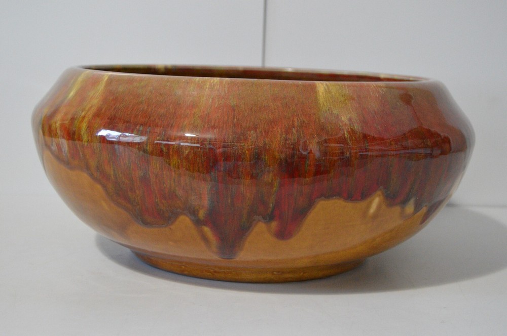 Vintage Extra Large Dripware Ceramic Pot Planter Ceramic Glazed Retro Chic