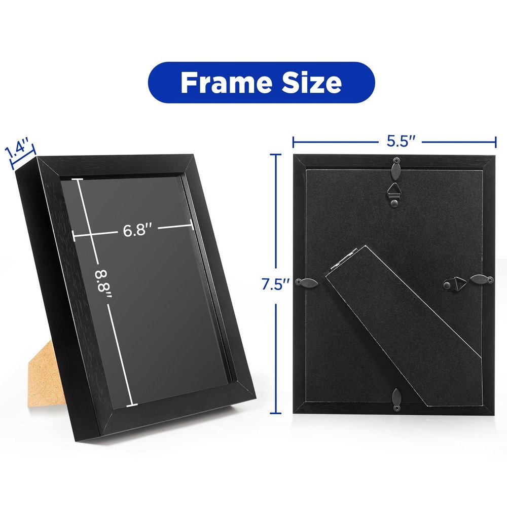 7x9 Enamel Pin Display Frame, Collection Shadow Box, Desktop and Black