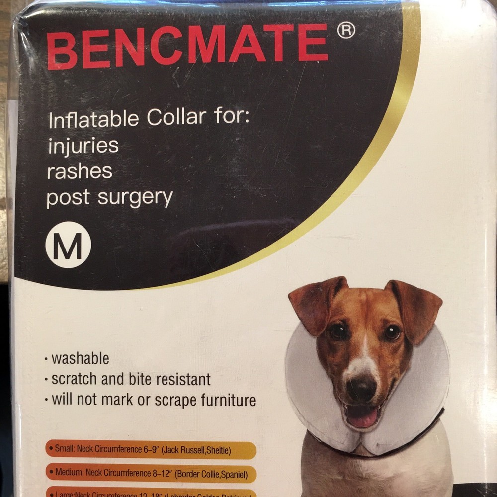 Bencmate Inflatable Collar Size Medium Washable Scratch & Bite Resistant