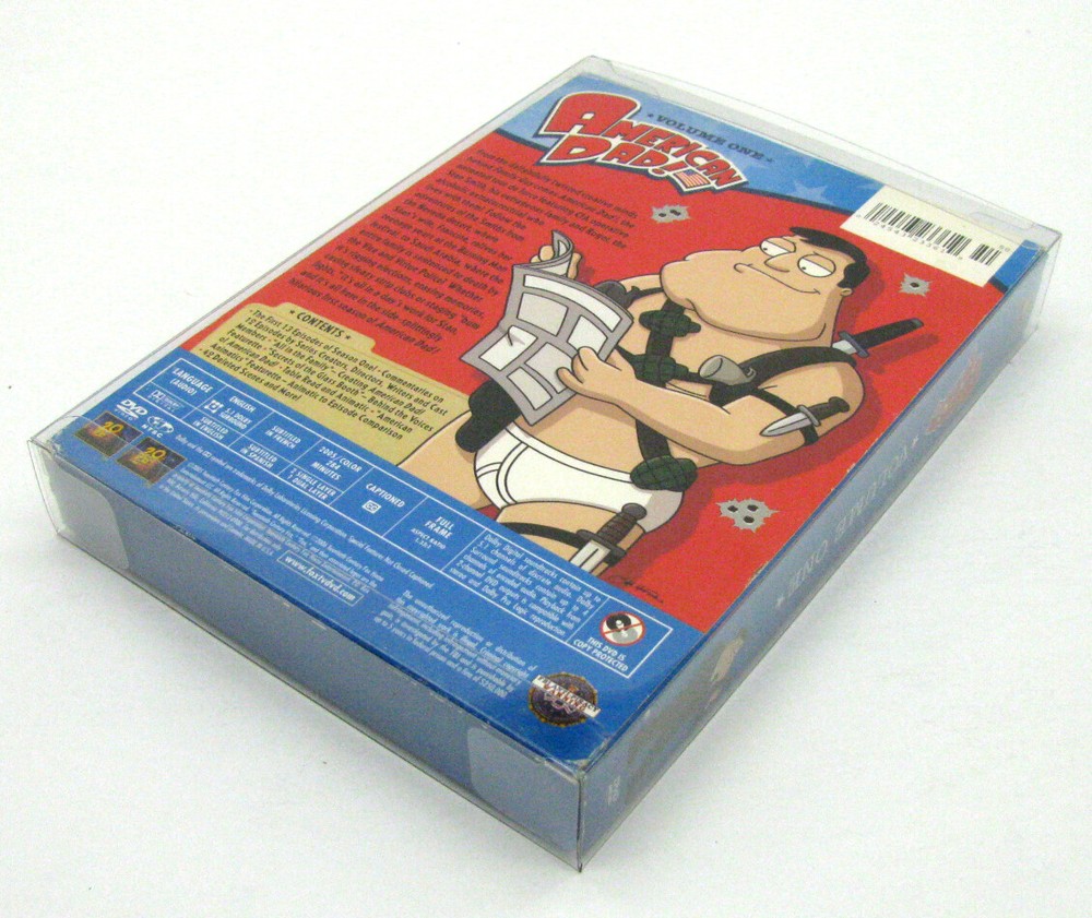 5x DVD OVERSIZED BOX SET (SIZE DVO A) - CLEAR PLASTIC PROTECTIVE BOX PROTECTOR
