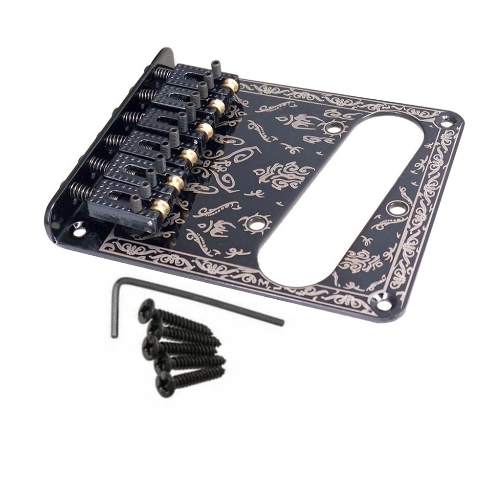 6 String Saddle Volume Control Electric Guitar Bridge Plate For Fender Tele