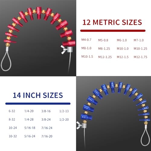 Nut and Bolt Thread Checker,Thread Checker Nut & Bolt -26 Bundle Thread