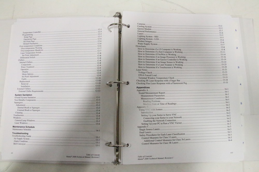 NEW Key Technology Manta 2000 Manta Digital Sorter Technical Manual