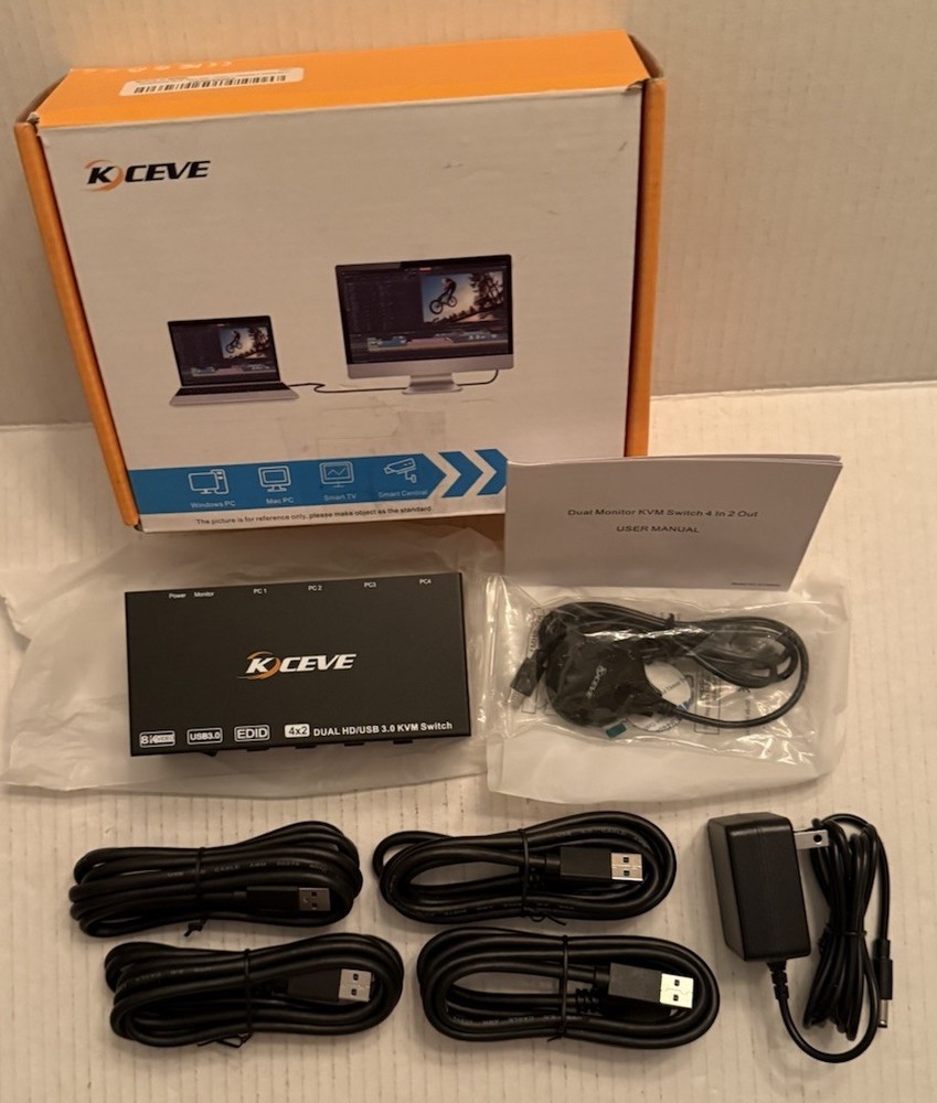 Dual HD USB 3.0 KVM Switch 4x2