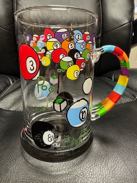 De-Lite Colorful Billiards Glass Cup