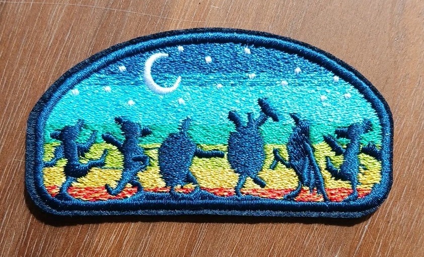 Grateful Dead Patch Turtle Moondance Iron-on embroidered patch Hippy Dance Circ