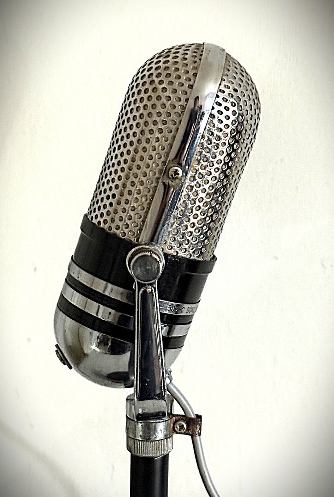 1960's Calrad "mini RCA 77" Dynamic Microphone, studio-quality upgrade, w/stand