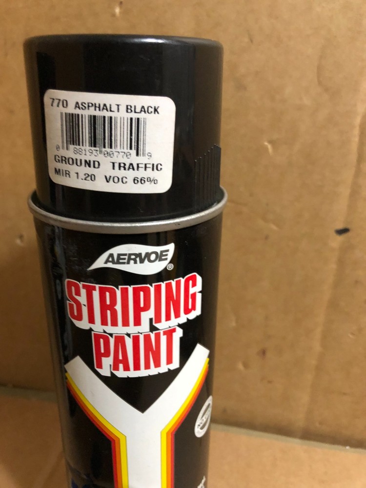 Aervoe 770 Solvent-Based Striping Spray Paint (5-Pack) Asphalt Black