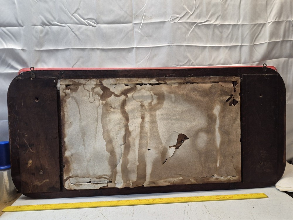 antique oak hall mirror
