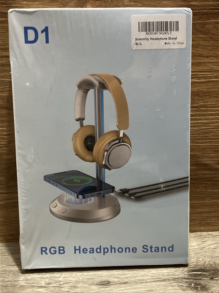 Summfily D1 RGB Headphone Stand with Wireless Charger