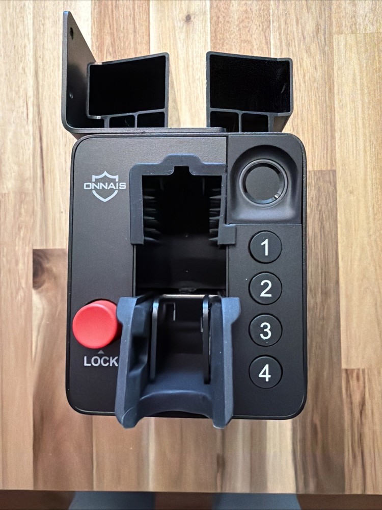 Firearm Fingerprint or Code Lock. Rechargeable Battery, USB-C Powered