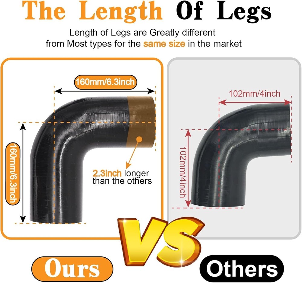 90 Degree Elbow Coupler Silicone Hose