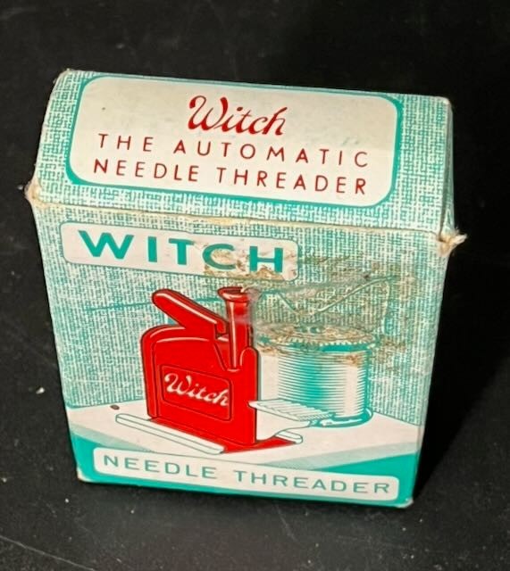 Vintage Witch Automatic Needle Threader W Germany Box Instructions Sewing