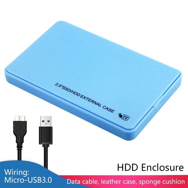 External SSD USB 3.0 Portable Hard Drive Case SATA Mobile Storage Disk PC