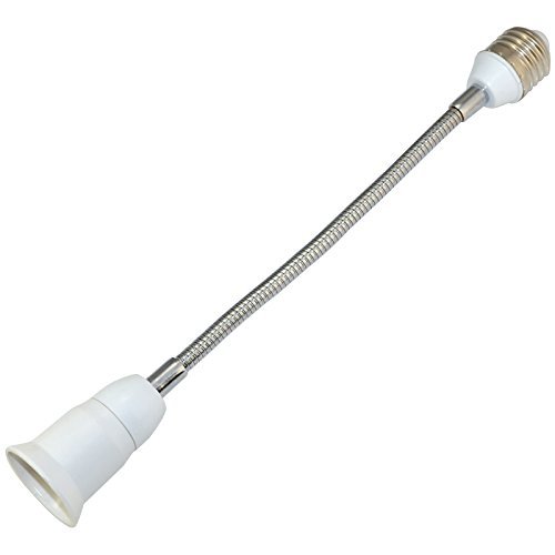 Flexible E26/E27 Medium Edison Screw Lamp Socket Extension Extender Adapter