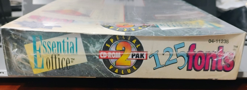2 Pack: Essential Office & 125 Fonts; IBM PC; CD-ROM - Complete In Box