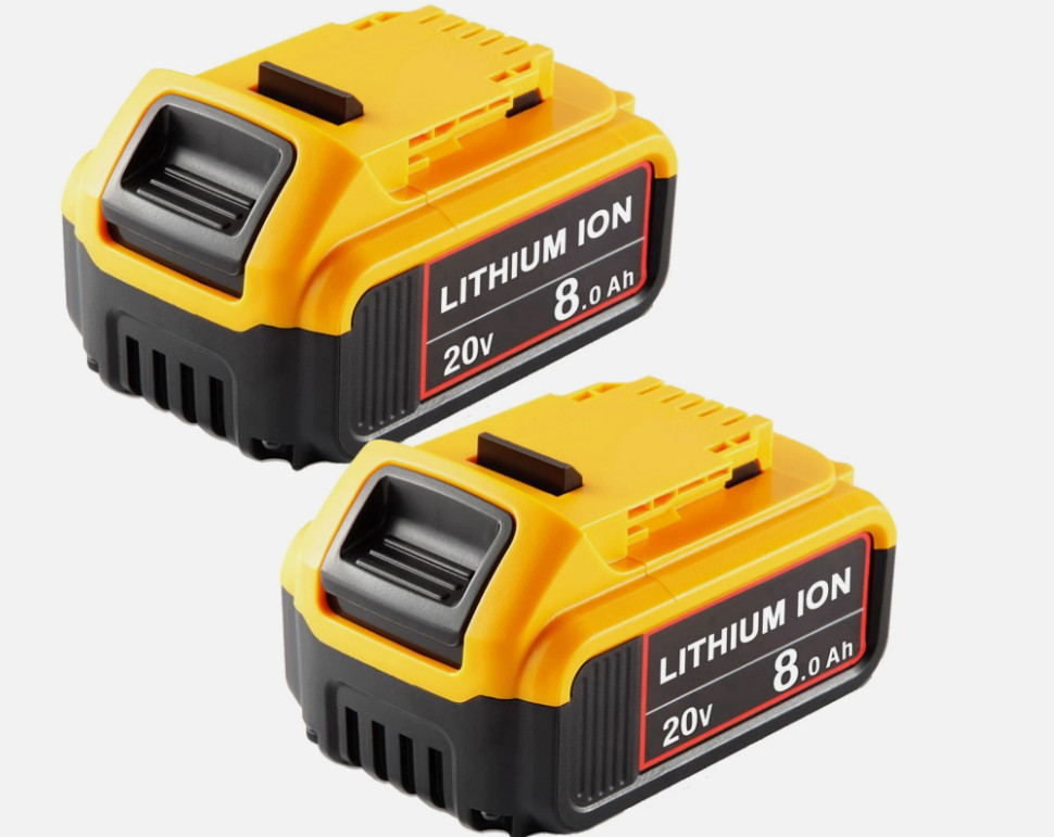 2PC 8.0Ah Battery Replace for Dewalt 20V DCB208 DCB206 Drill Tools LED Indicator
