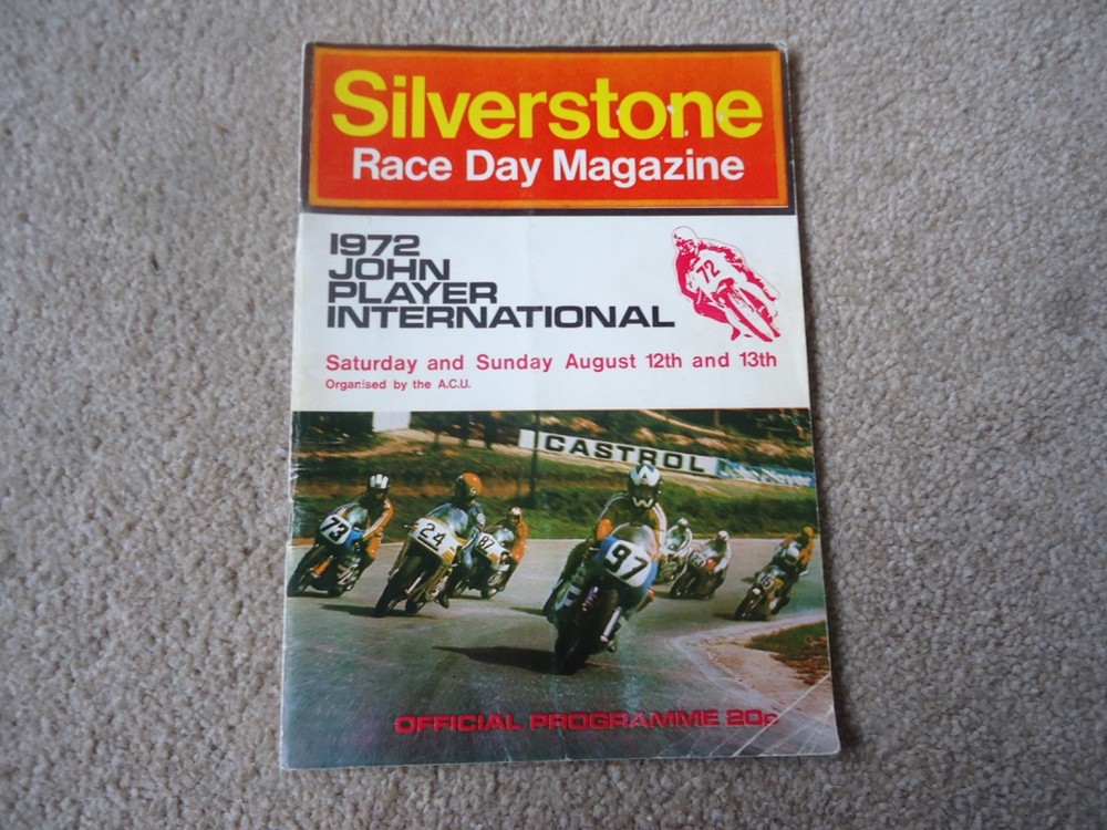Silverstone Race day official programme Aug 12 & 13th 1972.