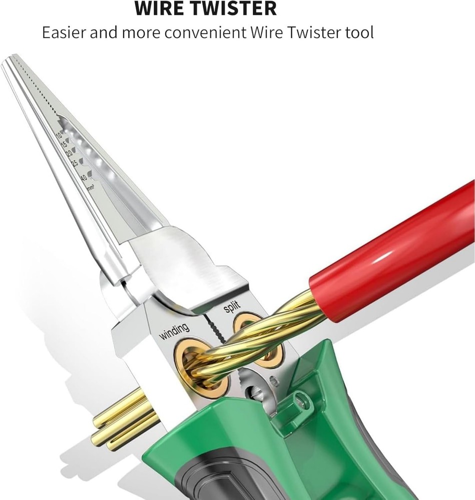 8 In 1 Wire Stripper Twister for Cutting and Pulling Wires, Cable Scissors