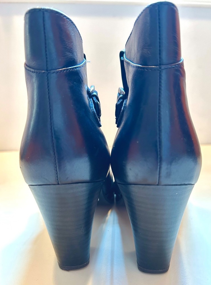 Tamaris Black Leather Booties, size 40