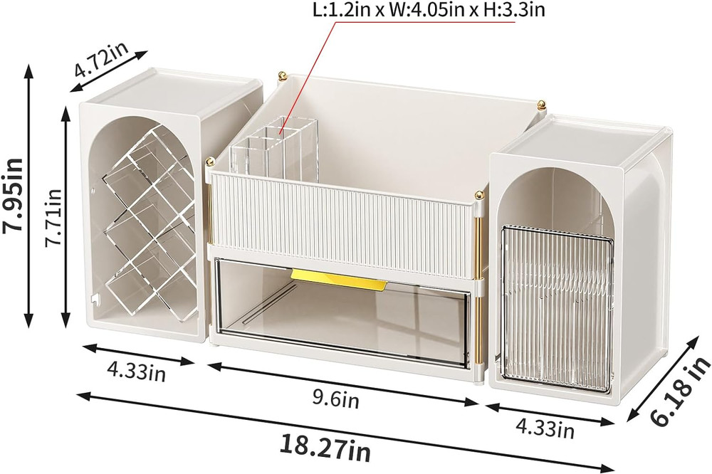 Stackable Makeup Organizer Countertop, Storage Perfume Skincare Cosmetic