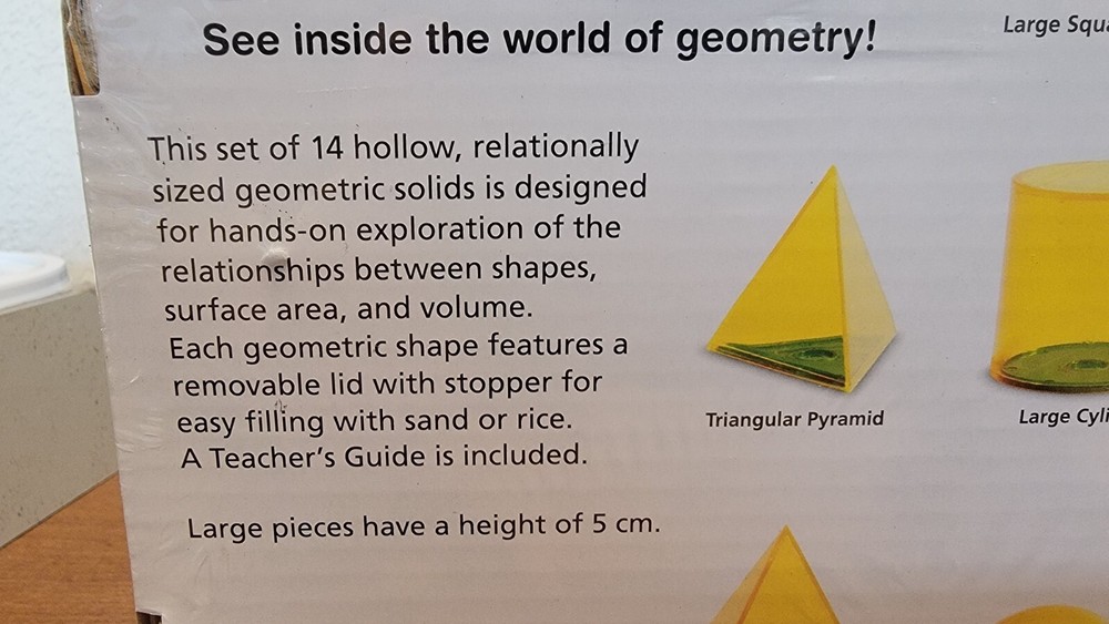 NEW Learning Resources Transparent Relational GeoSolids Geometry Teaching Tool