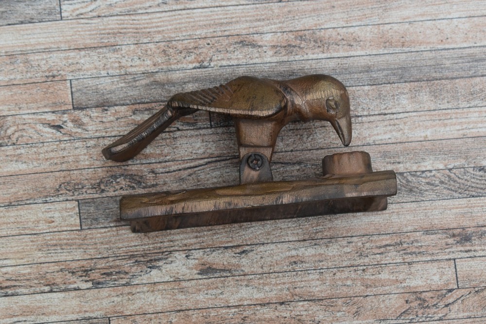 Cast Iron Woodpecker Bird Shape Door Gate Pull Handle Knocker Farm Barn Decor