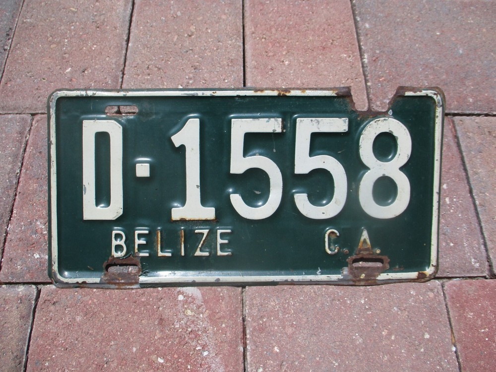 Belize  C.A. license plate  # D - 1558