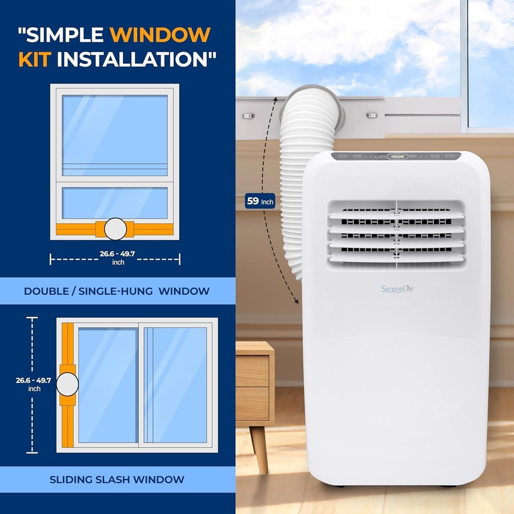 3-in-1 Portable Air Conditioner with Built-in Dehumidifier Function,Fan Mode,...