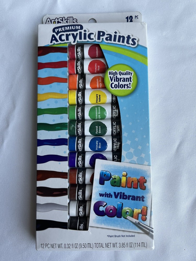 ArtSkills Premium Acrylic Paints, Assorted Colors