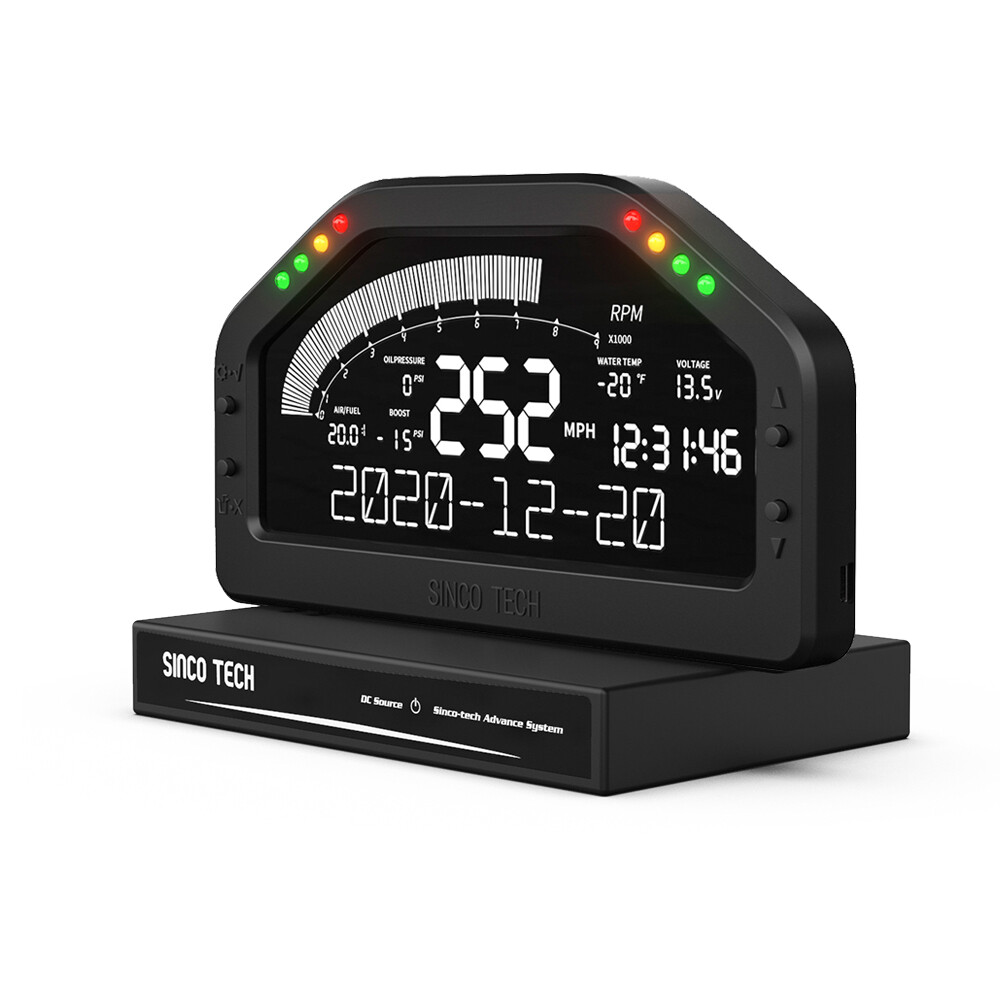 DO922 Sinco Tech Dashboard Sensor KIT Race Display Bluetooth LCD Screen Gauge