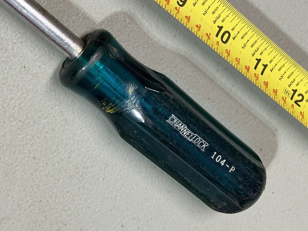 Vintage Channellock #4 Phillips Screw Driver Blue Handle 104-P
