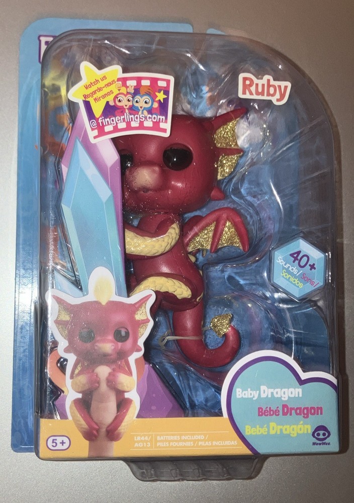 B18  NEW FINGERLINGS 40+ SOUNDS INTERACTIVE BABY DRAGON RUBY