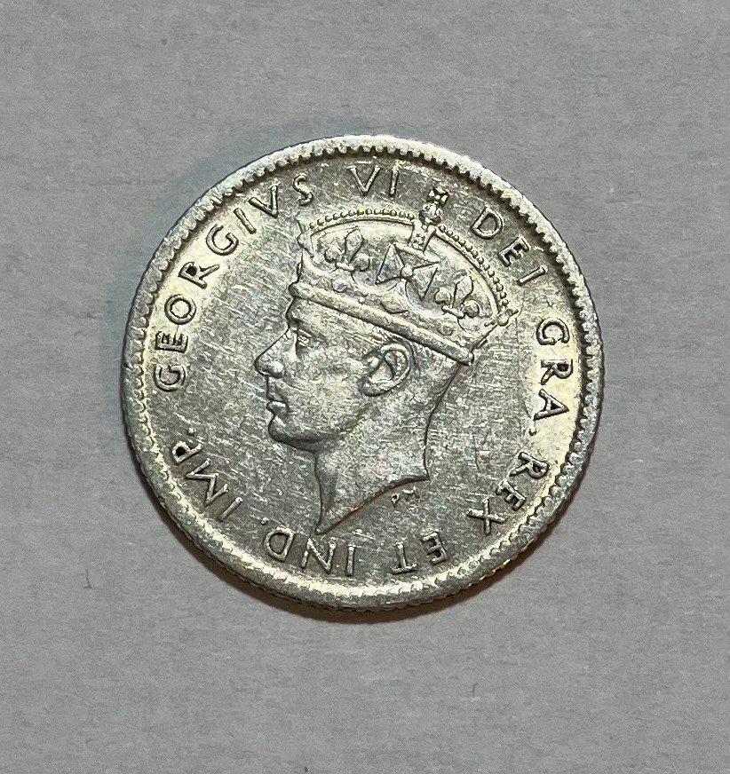 1943 Newfoundland Silver 5 Cents