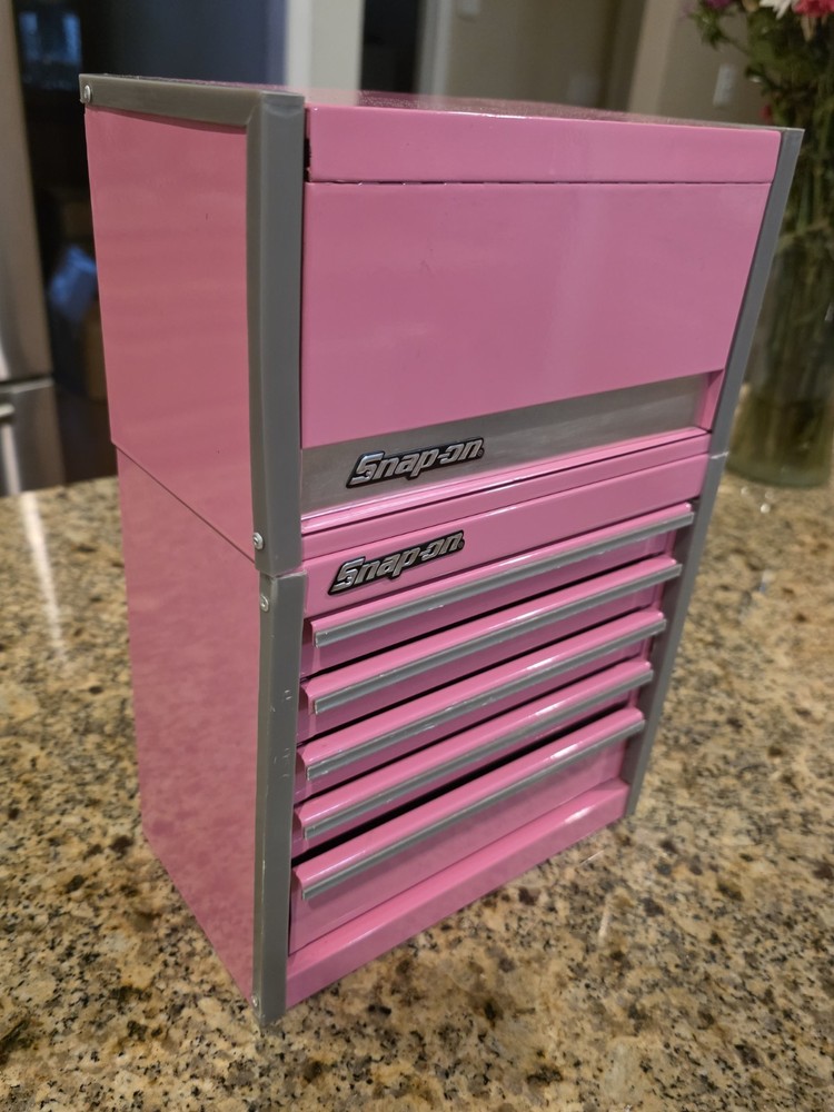 Snap-On - Micro Roll Cab BOTTOM & TOP chest "SET" Mini Tool Box Pink