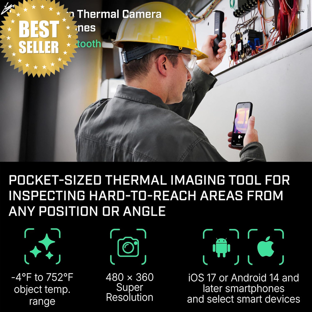 Edge Pro Thermal Camera 480x360 160x120 IR Bluetooth iOS Android Phone