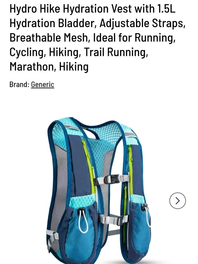 Hydration Pack Backpack, Lightweight Water Backpack with 1.5 L Leakproof Bladder