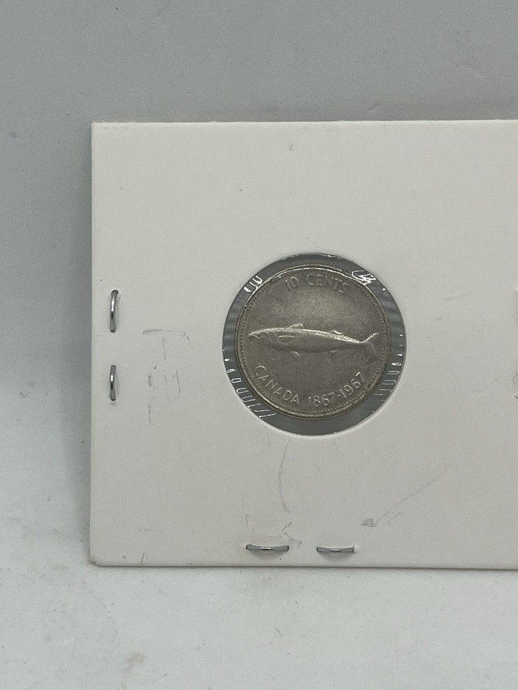1967 Canada 10 Cents Silver Coin
