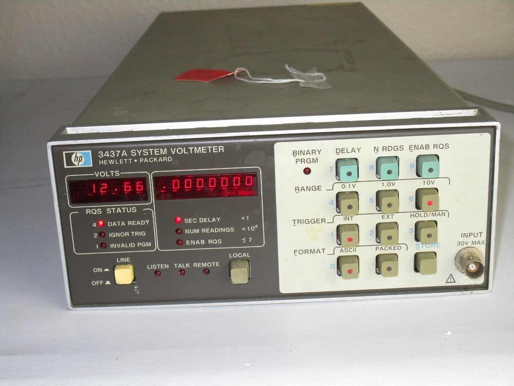HP Hewlett Packard 3437A System Voltmeter, Untested