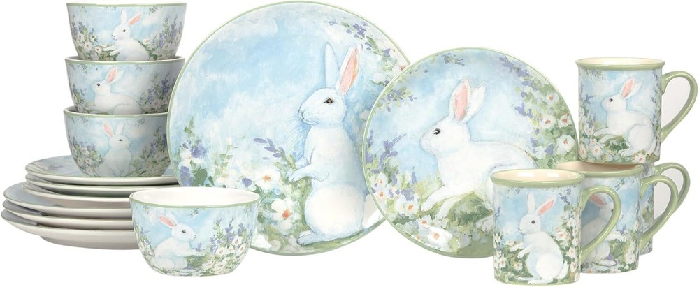 Certified International Easter Morning 16 piece Dinnerware Set, Multicolor