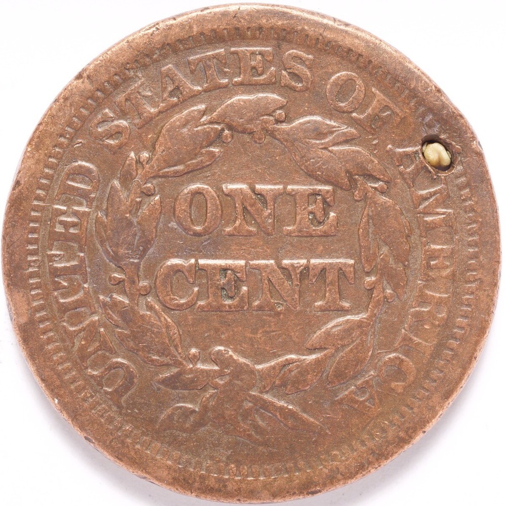 1852 Large Cent Braided Hair
