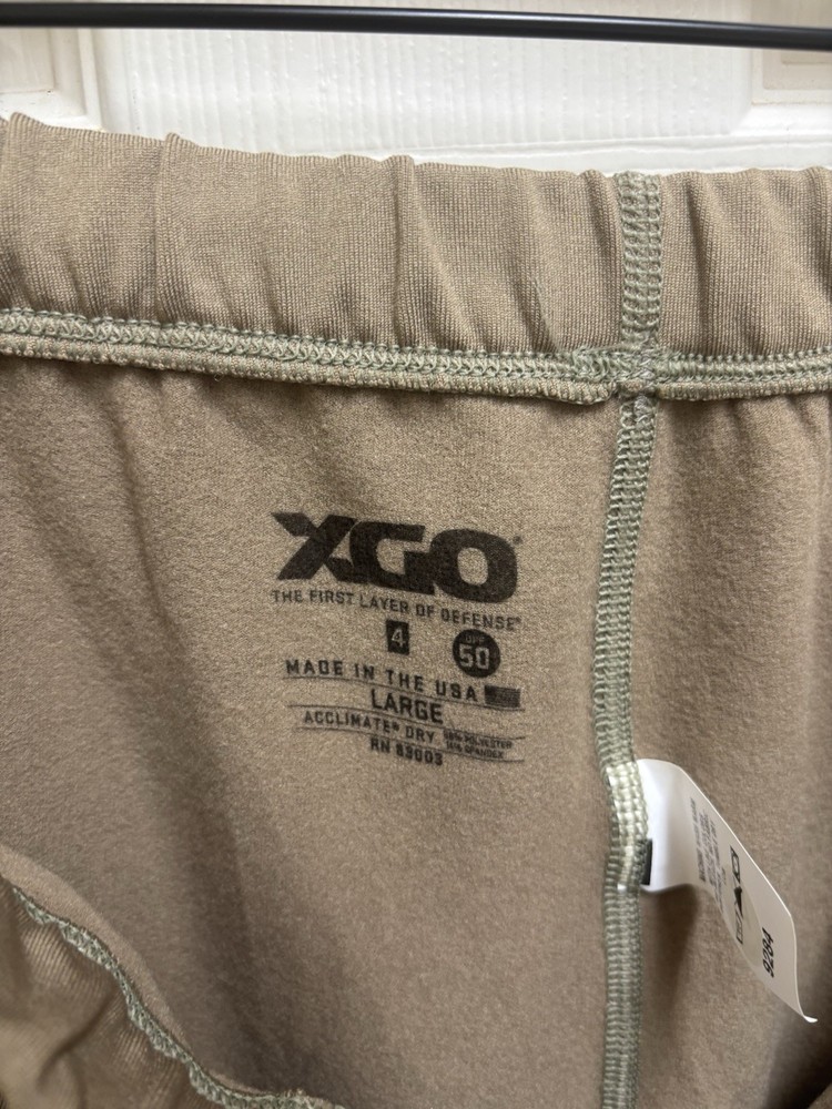 XGO Men’s Size Large Acclimate Dry Base Layer Pants Bottoms Polyester Spandex